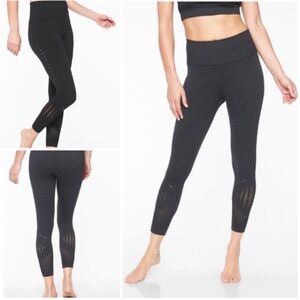 Athleta halasana seamless leggings charcoal gray high rise size medium